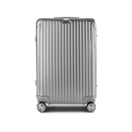 silver suitcase
