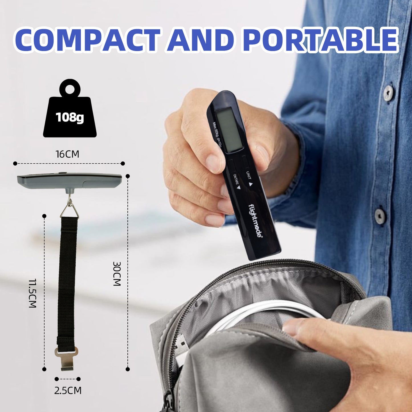 Flightmode 50KG Digital Luggage Scale