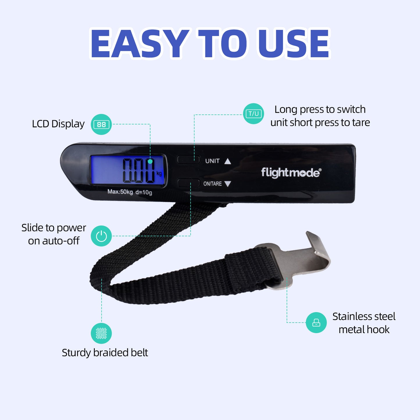 Flightmode 50KG Digital Luggage Scale