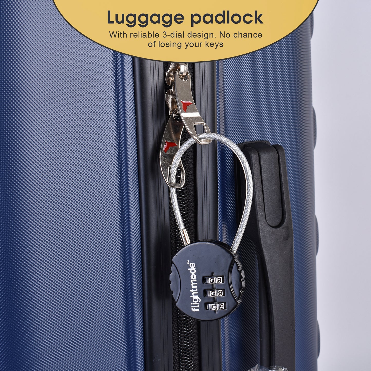 3 Dial Steel Cable Padlock