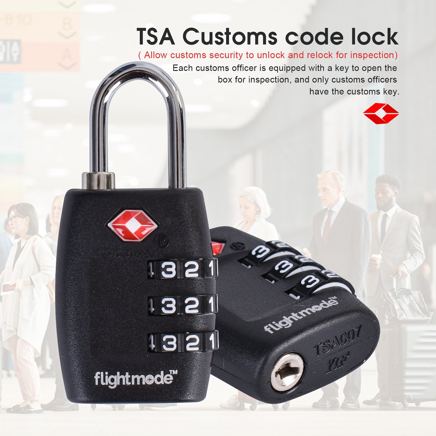 TSA 3 Dial Padlock