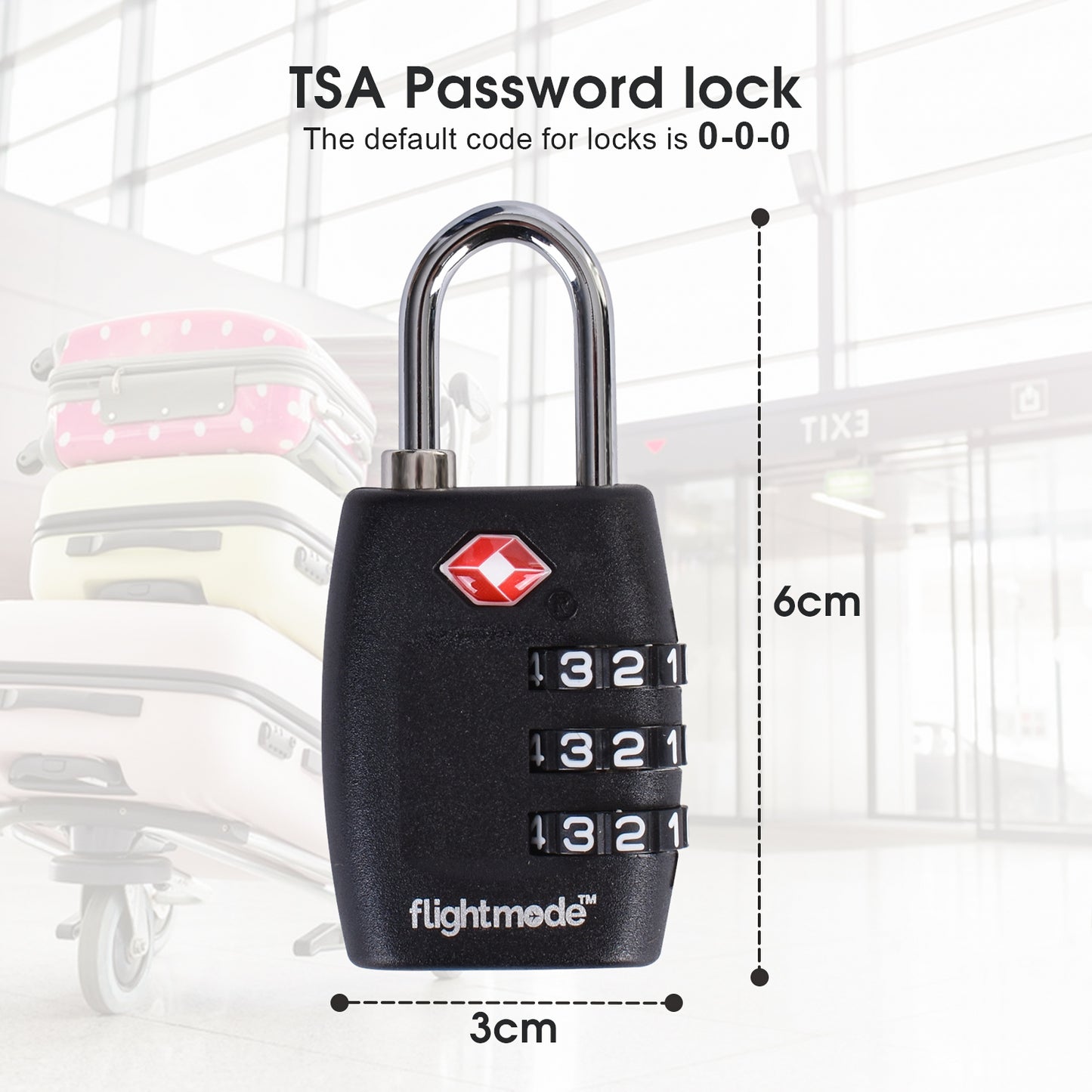 TSA 3 Dial Padlock