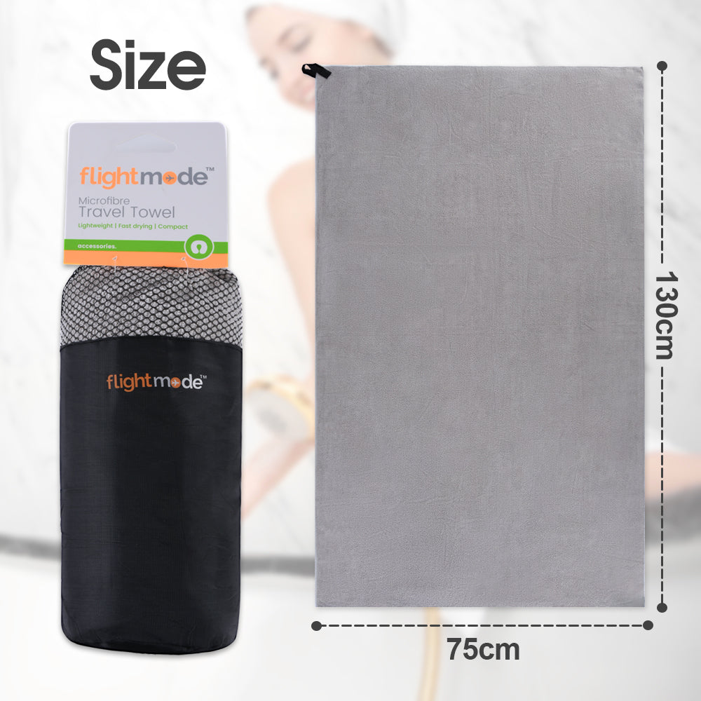 MicroFibre Travel Towel Grey