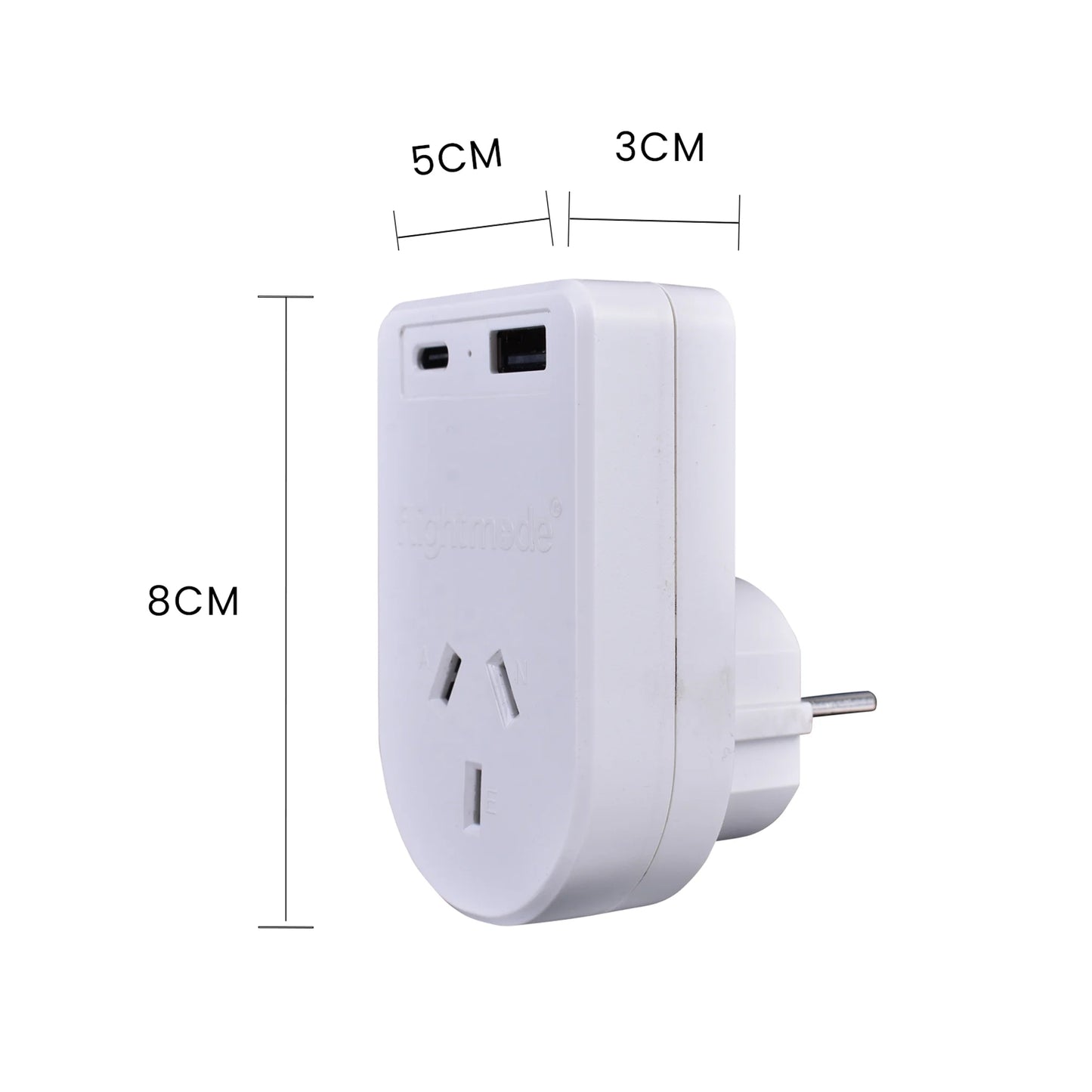 Outbound AU/NZ to EUROPE/BALI Travel Adaptor with USB Type C & A
