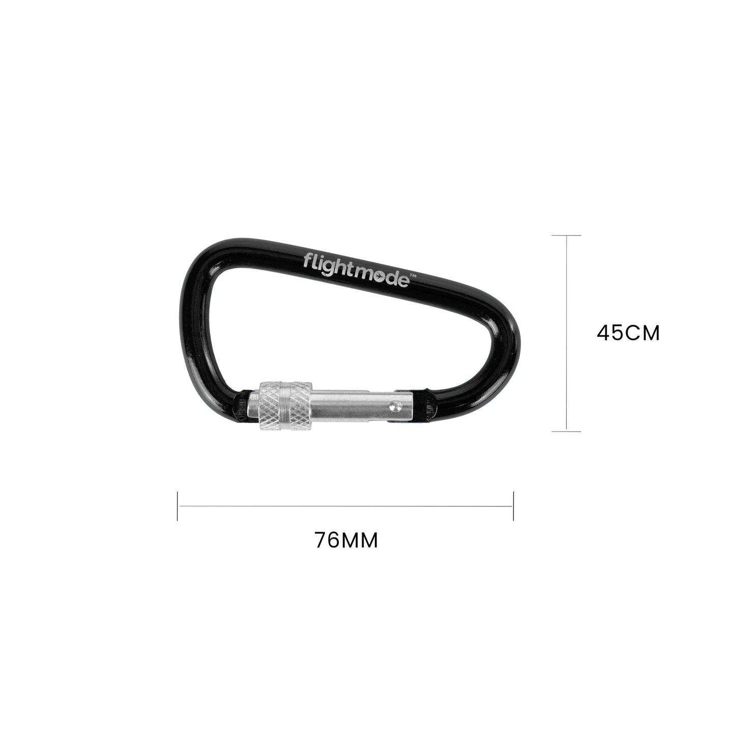2 Pcs Travel Luggage Carabiners - Black