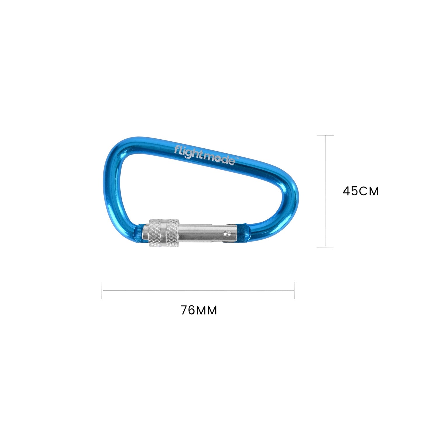 2 Pcs Travel Luggage Carabiners - Blue