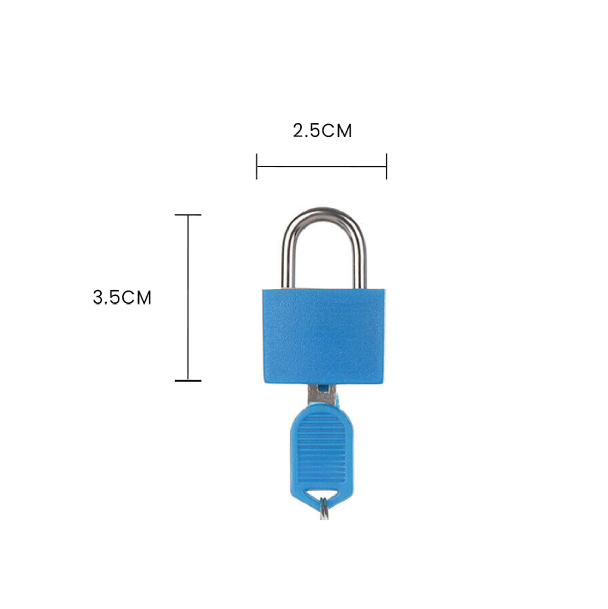 4 Pcs Mini Key Travel Suitcase Padlock Assorted Colors