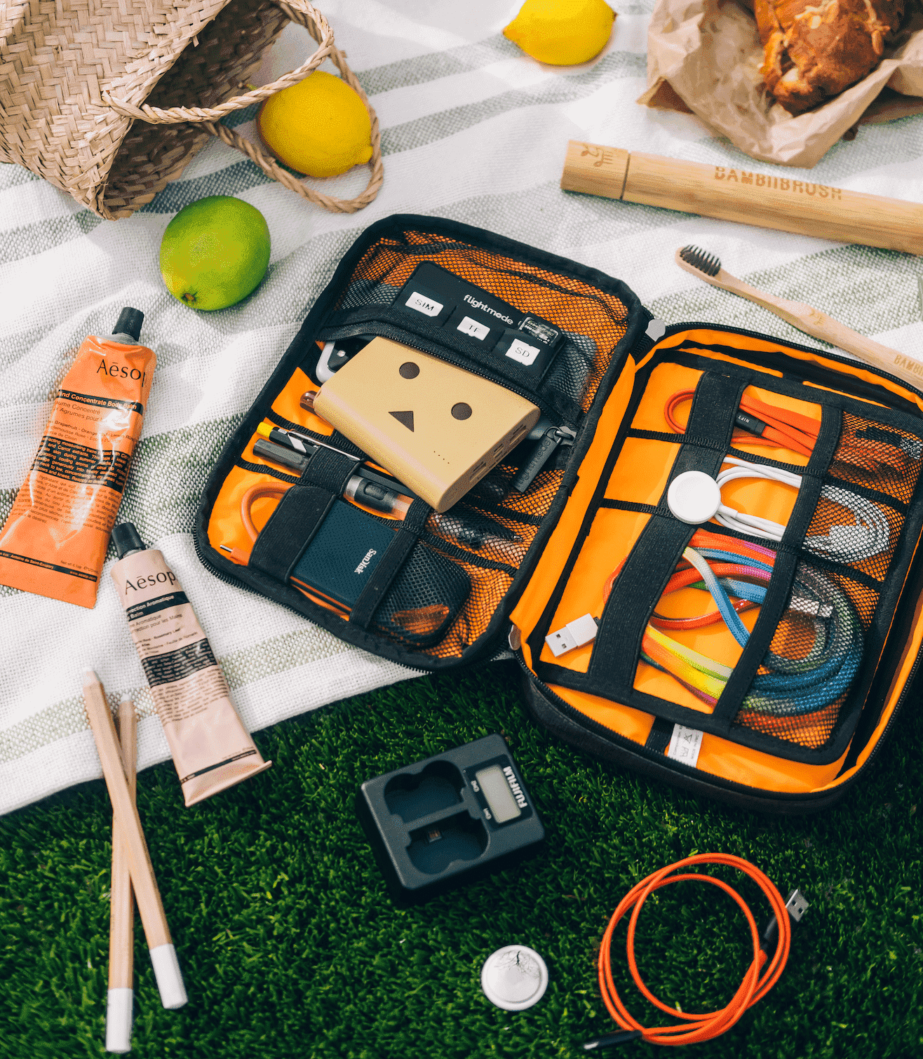 Flightmode Waterproof Tech Cable Organiser - GREY