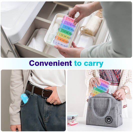Stay Organized on the Go with the 7 Day Travel Pill Box Medicine Organizer