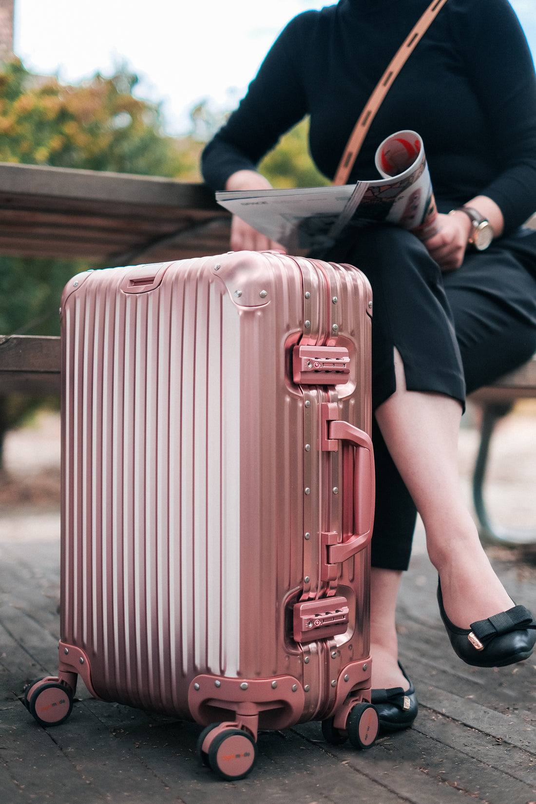 Discover the Elegance and Durability of Flightmode Aluminium Luggage in Rose Gold