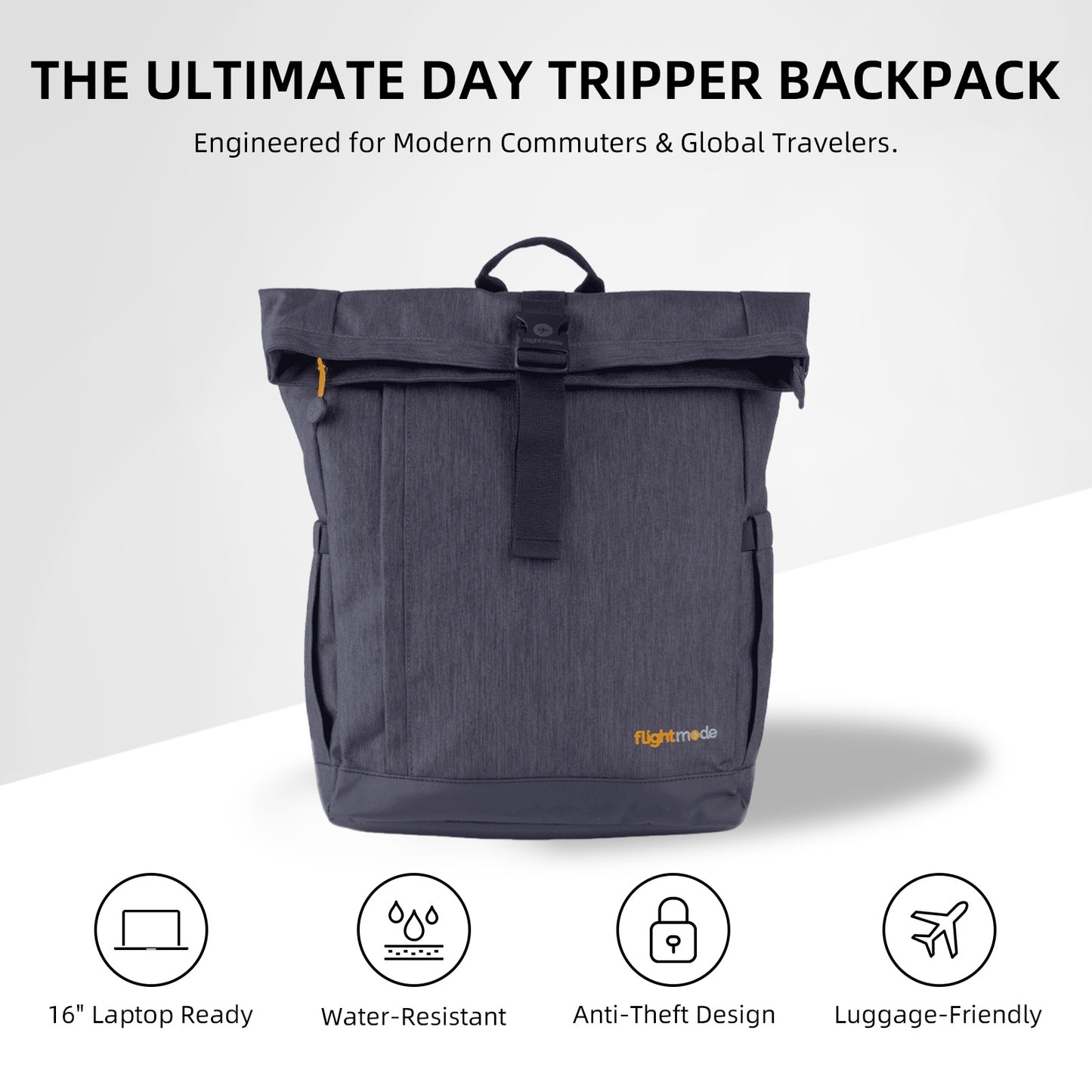 Flightmode Waterproof Day Tripper Backpack - BLACK
