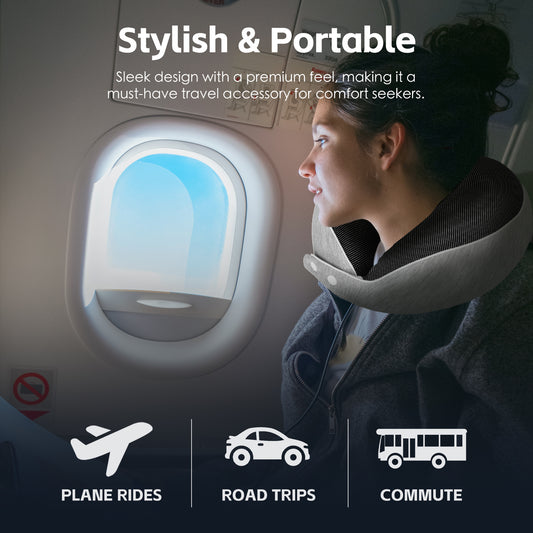 Compact Luxury Memory Foam Travel Pillow