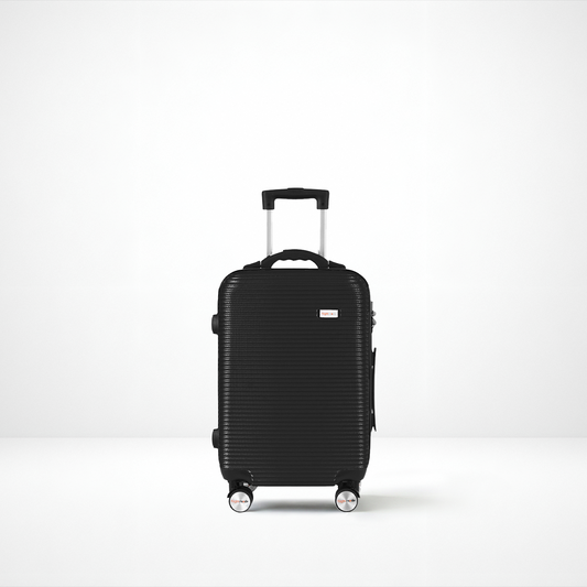 20" Digital Weighing Scale and USB Charging Port Lightweight Carry-on Luggage Suitcase Black