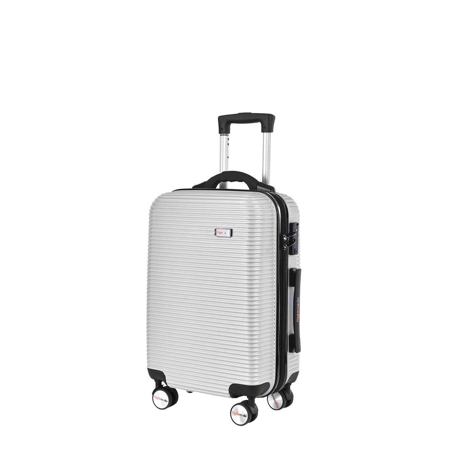 20" Digital Weighing Scale and USB Charging Port Lightweight Carry-on Luggage Suitcase Silver