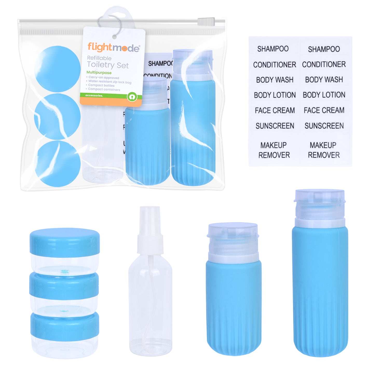 8 Pcs Travel Bottles Set for Toiletries
