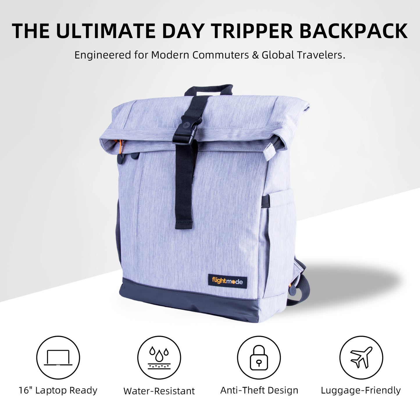 Flightmode Waterproof Day Tripper Backpack - GREY