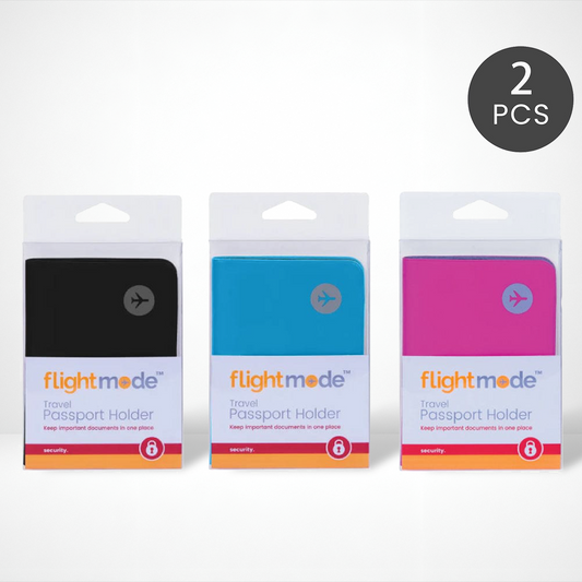 2 Pcs PVC Waterproof Wallet Travel Passport Holder Assorted Color