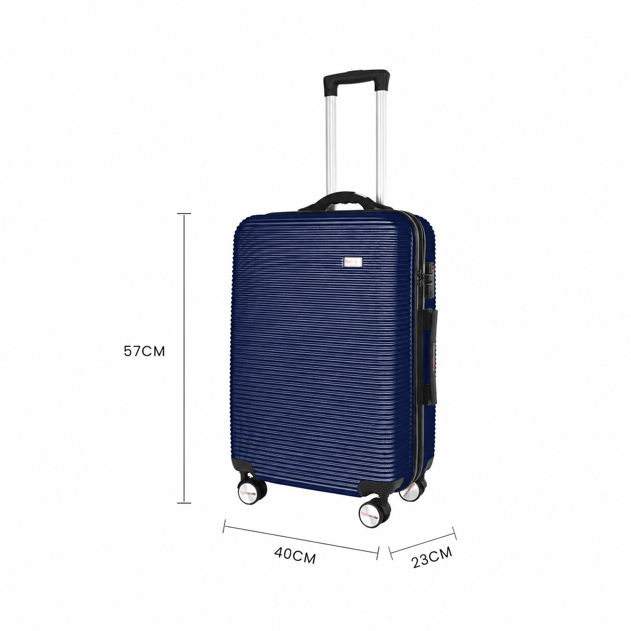 3 pcs 20"/24"/28" Digital Weighing Scale and USB Charging Port Lightweight Luggage Suitcase Blue
