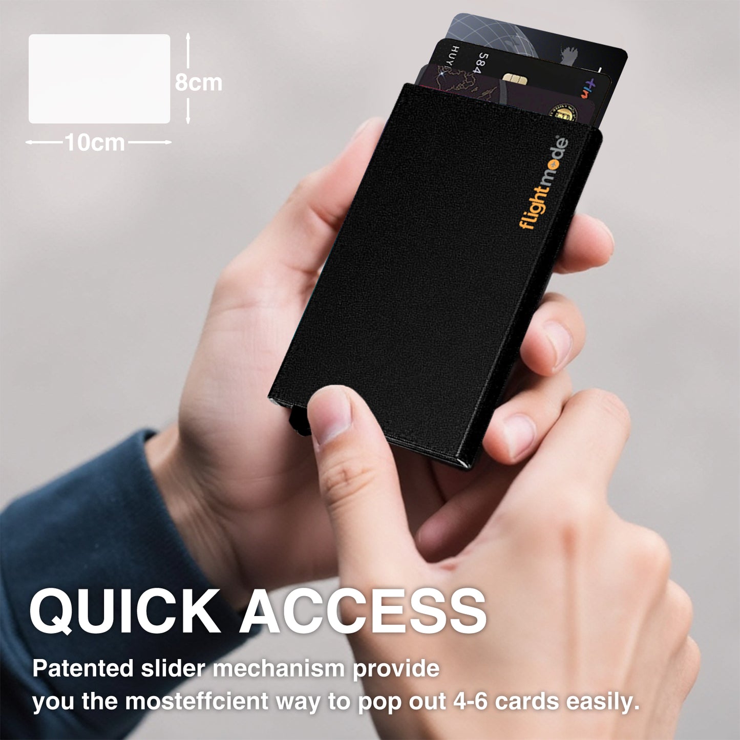 Aluminium RFID Blocking Pop-up Card Holder