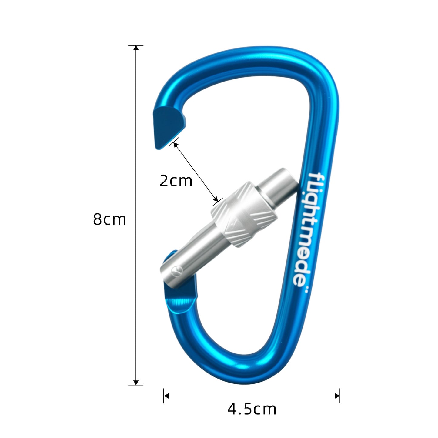 2 Pcs Travel Luggage Carabiners - Blue