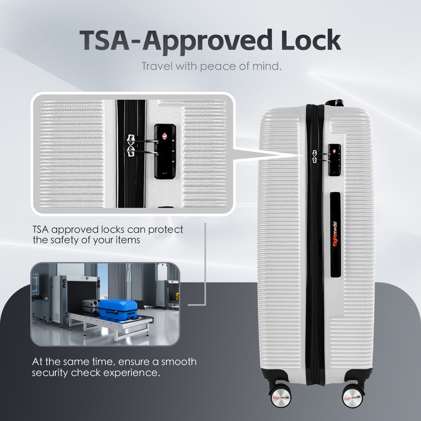 28" Digital Weighing Scale and USB Charging Port Lightweight Luggage Suitcase Silver