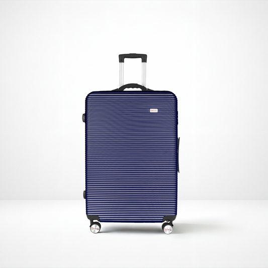 28" Digital Weighing Scale and USB Charging Port Lightweight Luggage Suitcase Blue