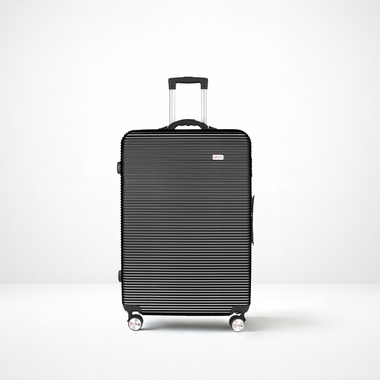 28" Digital Weighing Scale and USB Charging Port Lightweight Luggage Suitcase Black