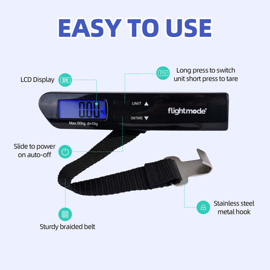 Flightmode 50KG Digital Luggage Scale
