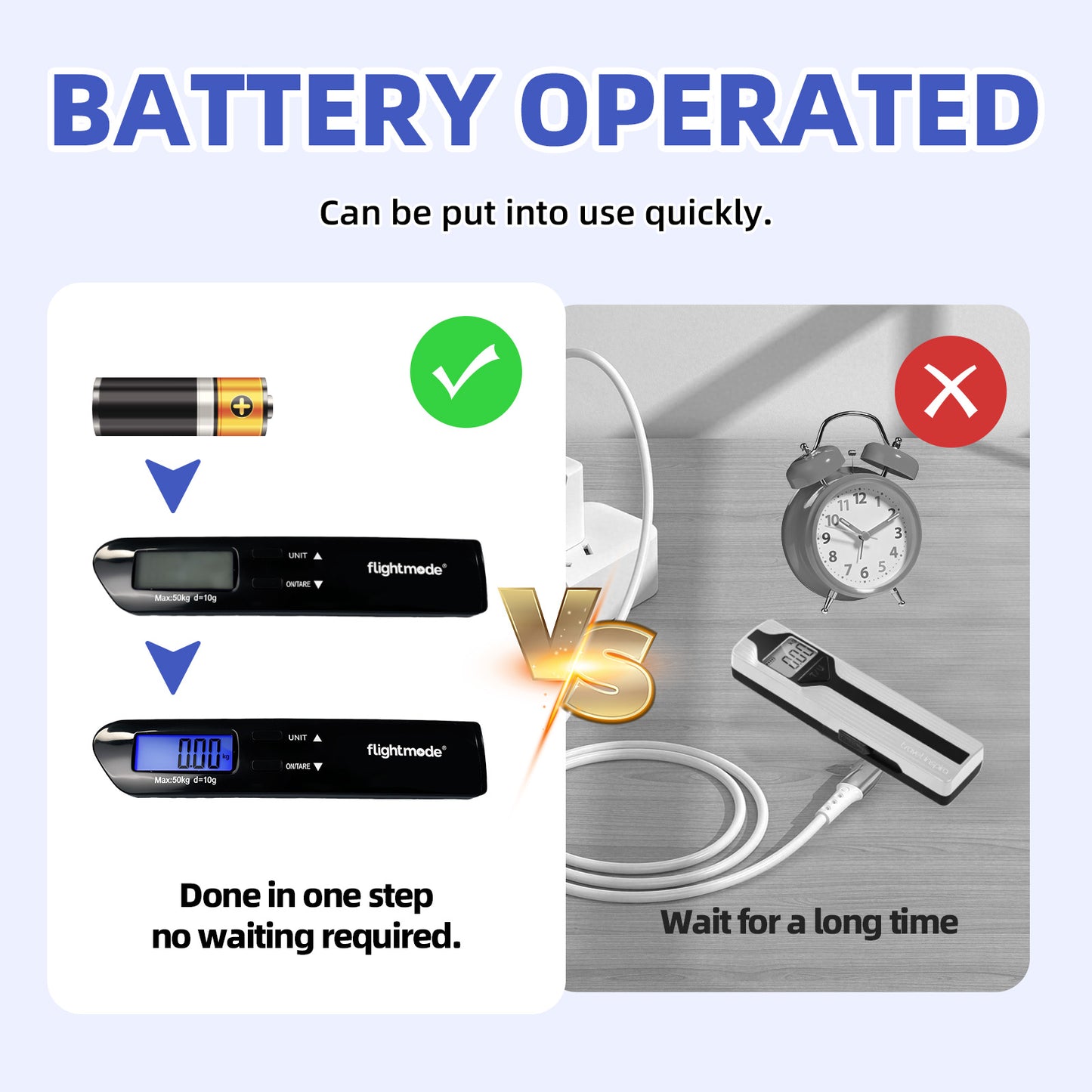 Flightmode 50KG Digital Luggage Scale
