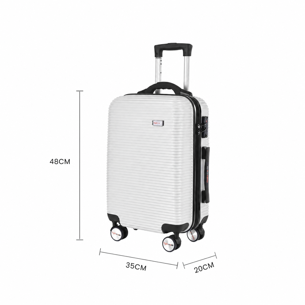 3 pcs 20"/24"/28" Digital Weighing Scale and USB Charging Port Lightweight Luggage Suitcase Silver
