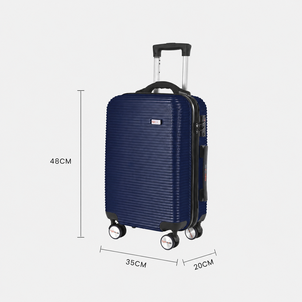 3 pcs 20"/24"/28" Digital Weighing Scale and USB Charging Port Lightweight Luggage Suitcase Blue