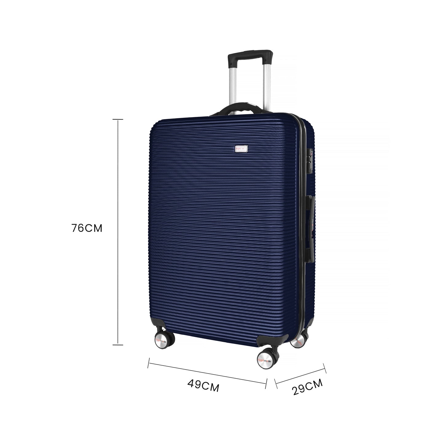 28" Digital Weighing Scale and USB Charging Port Lightweight Luggage Suitcase Blue