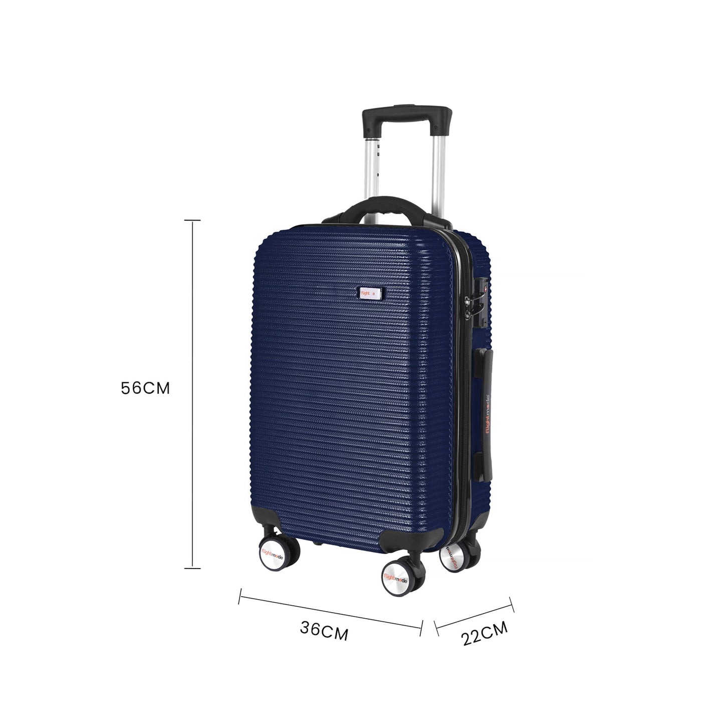 20" Digital Weighing Scale and USB Charging Port Lightweight Carry-on Luggage Suitcase Blue