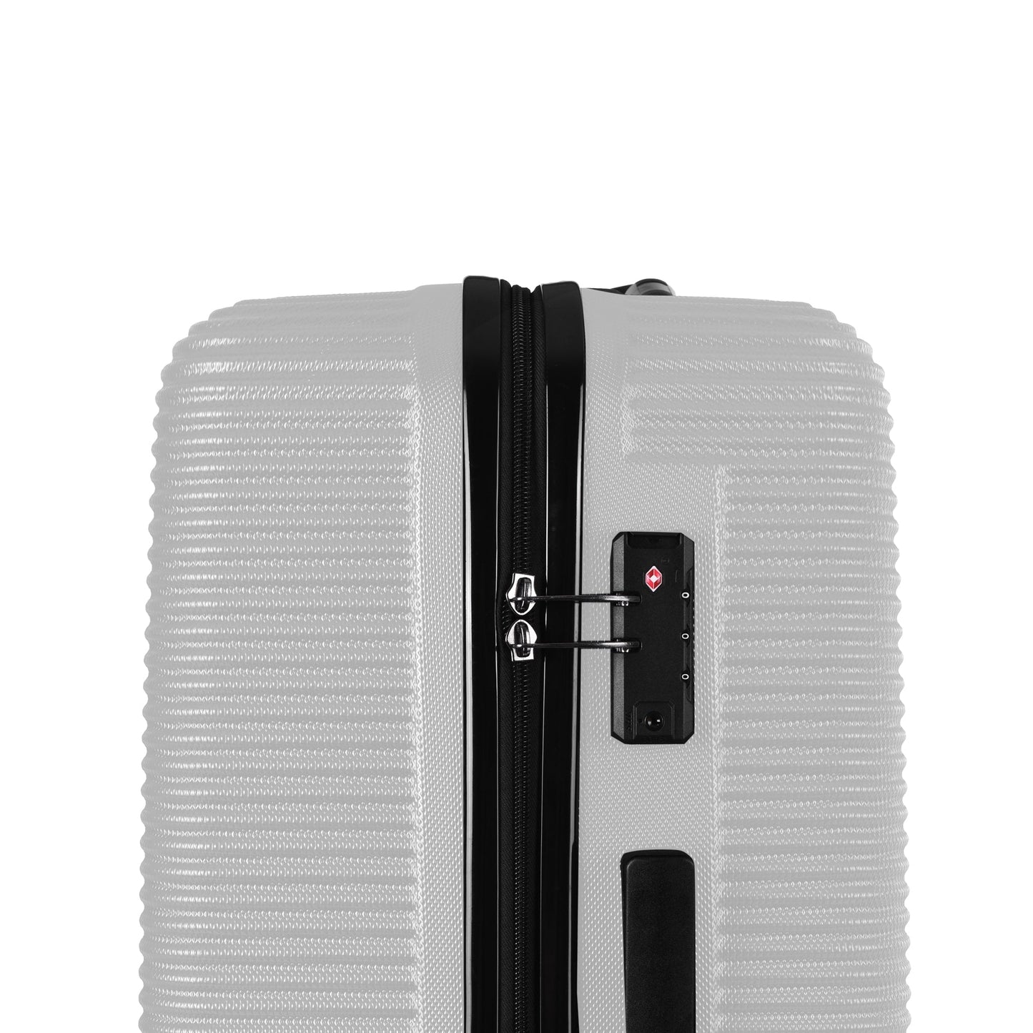 3 pcs 20"/24"/28" Digital Weighing Scale and USB Charging Port Lightweight Luggage Suitcase Silver