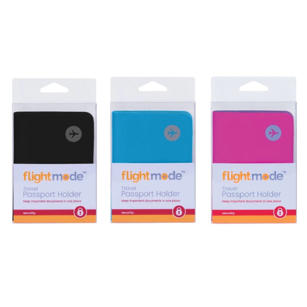 Flight Mode 2Pk PVC Waterproof Wallet Travel Passport Holder Assorted Color