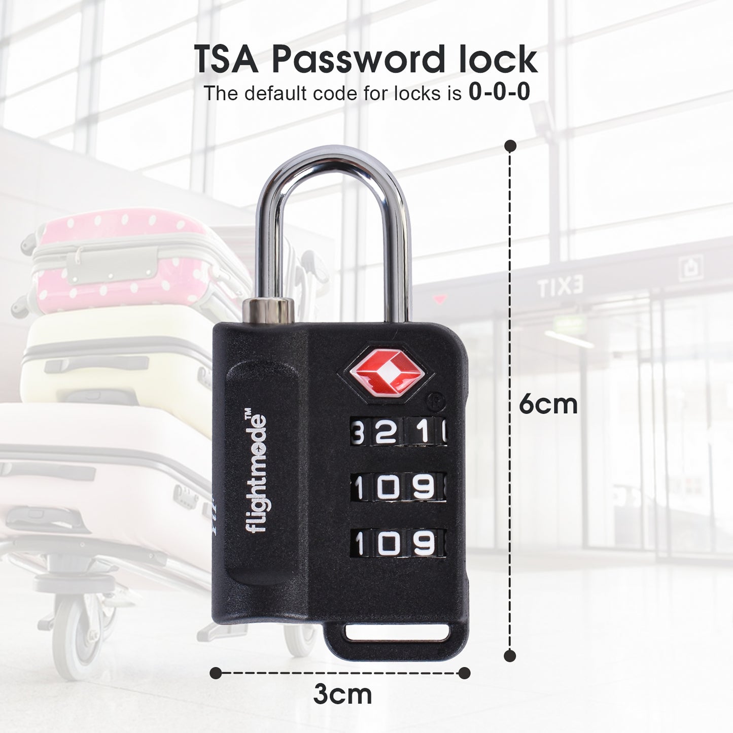 TSA 3 Dial Indicator Padlock