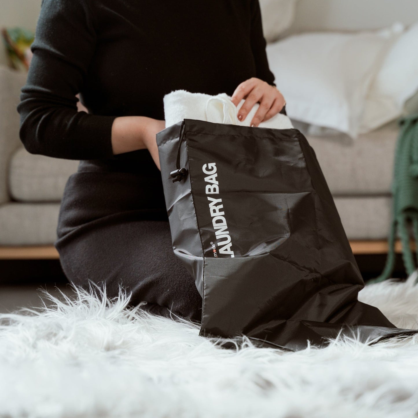 Flightmode 4PK Travel Laundry Bag Drawstring Water Resistant Sports Gym Clothes Organiser