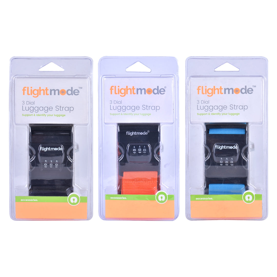 Flightmode 3 Dial Travel Bag Strap Random Color