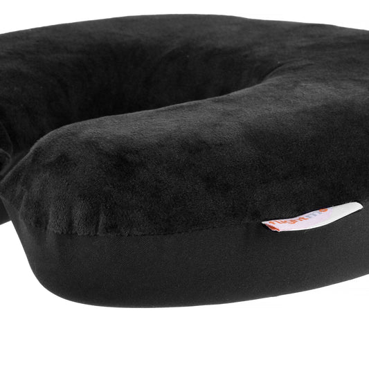 Deluxe Memory Foam Travel Pillow Black