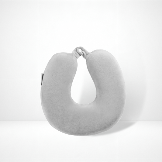 Deluxe Memory Foam Travel Pillow Grey