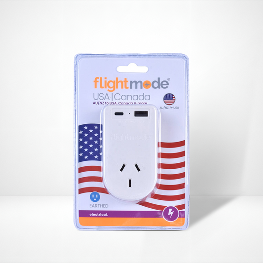 Outbound AU/NZ to USA/CANADA Travel Adaptor with USB Type C & A