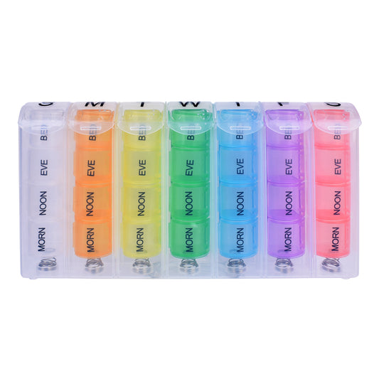 7 Day Travel Pill Box Medicine Organiser with Individual Daily Compartment