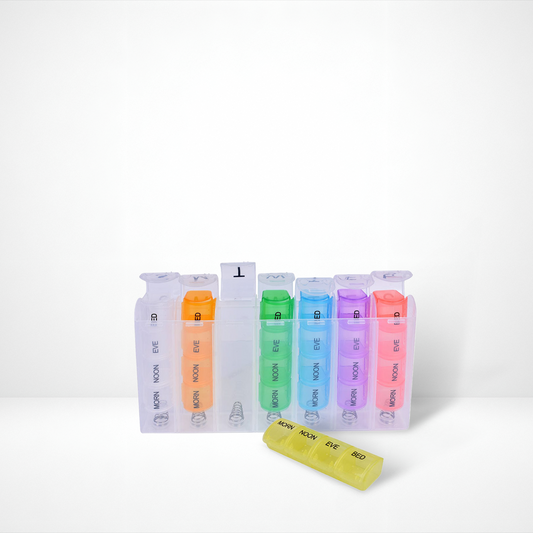 7 Day Travel Pill Box Medicine Organiser with Individual Daily Compartment