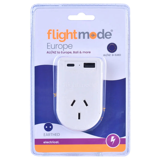 Outbound AU/NZ to EUROPE/BALI Travel Adaptor with USB Type C & A