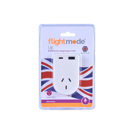 Outbound AU/NZ to UK/HONG KONG Travel Adaptor with USB Type C & A