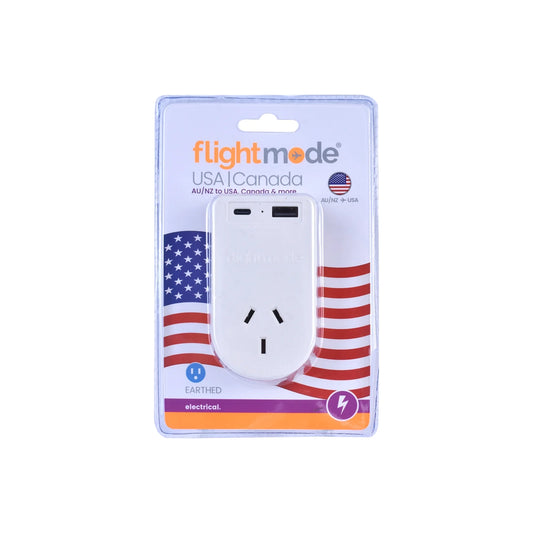 Outbound AU/NZ to USA/CANADA Travel Adaptor with USB Type C & A