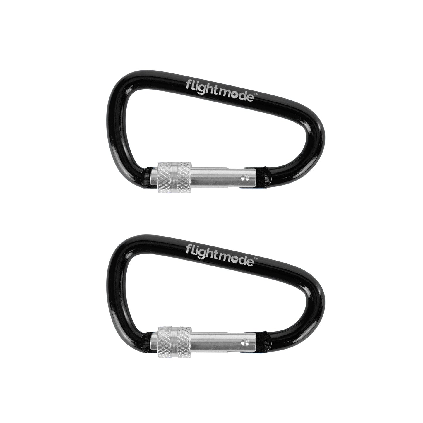 2 Pcs Travel Luggage Carabiners - Black