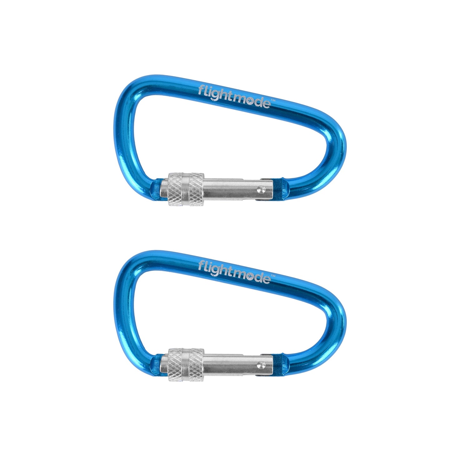 2 Pcs Travel Luggage Carabiners - Blue