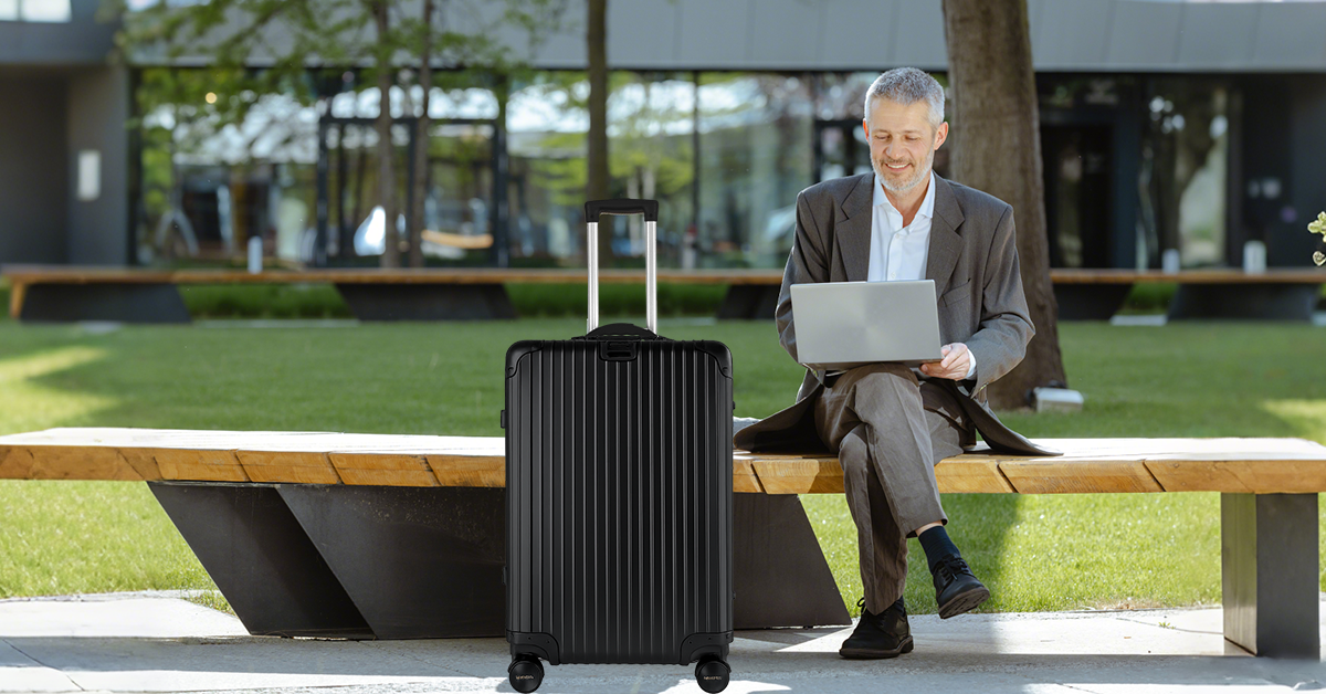Flightmode Aluminium Luggage LARGE- Black