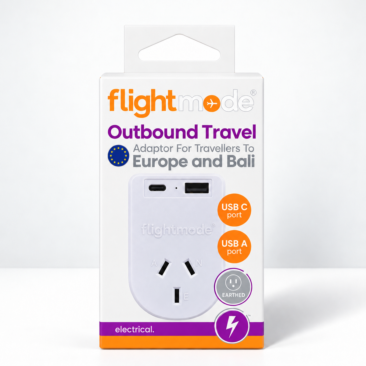 Outbound AU/NZ to EUROPE/BALI Travel Adaptor with USB Type C & A